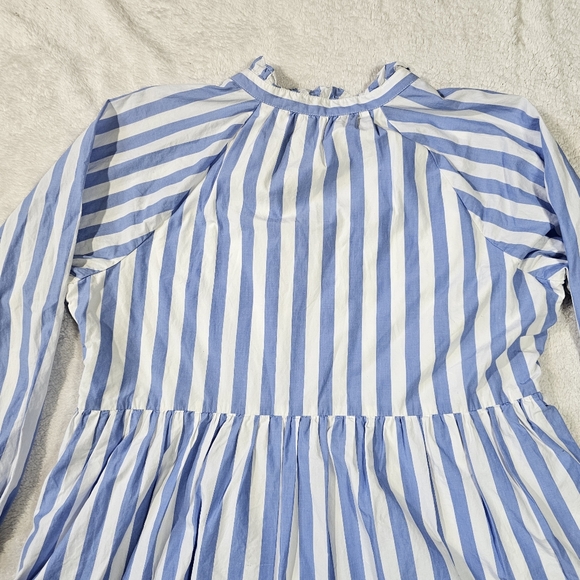 J Crew Tiered cotton poplin mini dress in Barrie stripe L - Picture 7 of 12